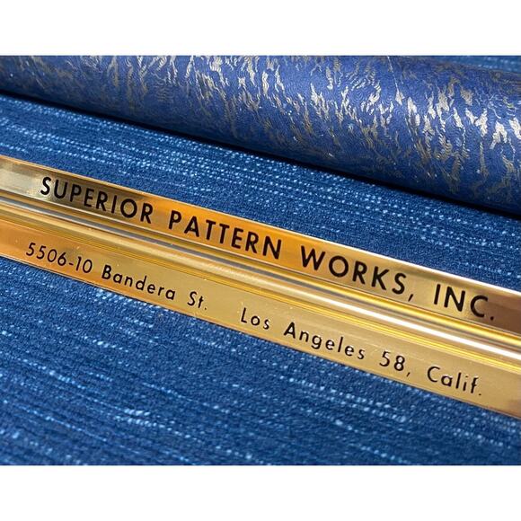 VTG Drafting Ruler Sewing Superior Pattern Los Angeles Advertising 3 Sided 37B - Picture 1 of 4